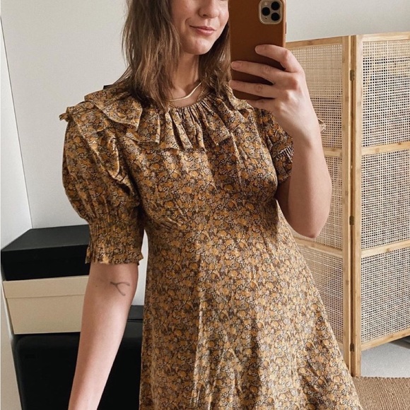 Doen Baudoin Ruffled Floral-Print Silk Crepe - Picture 4 of 5